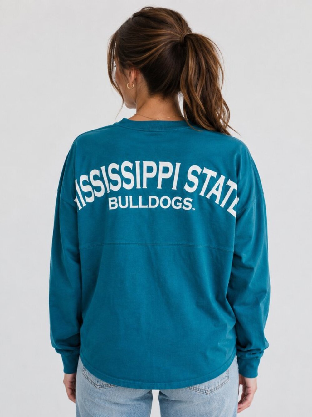 Mississippi State Bulldogs Spirit Jersey Small Blue Long Sleeve T Shirt